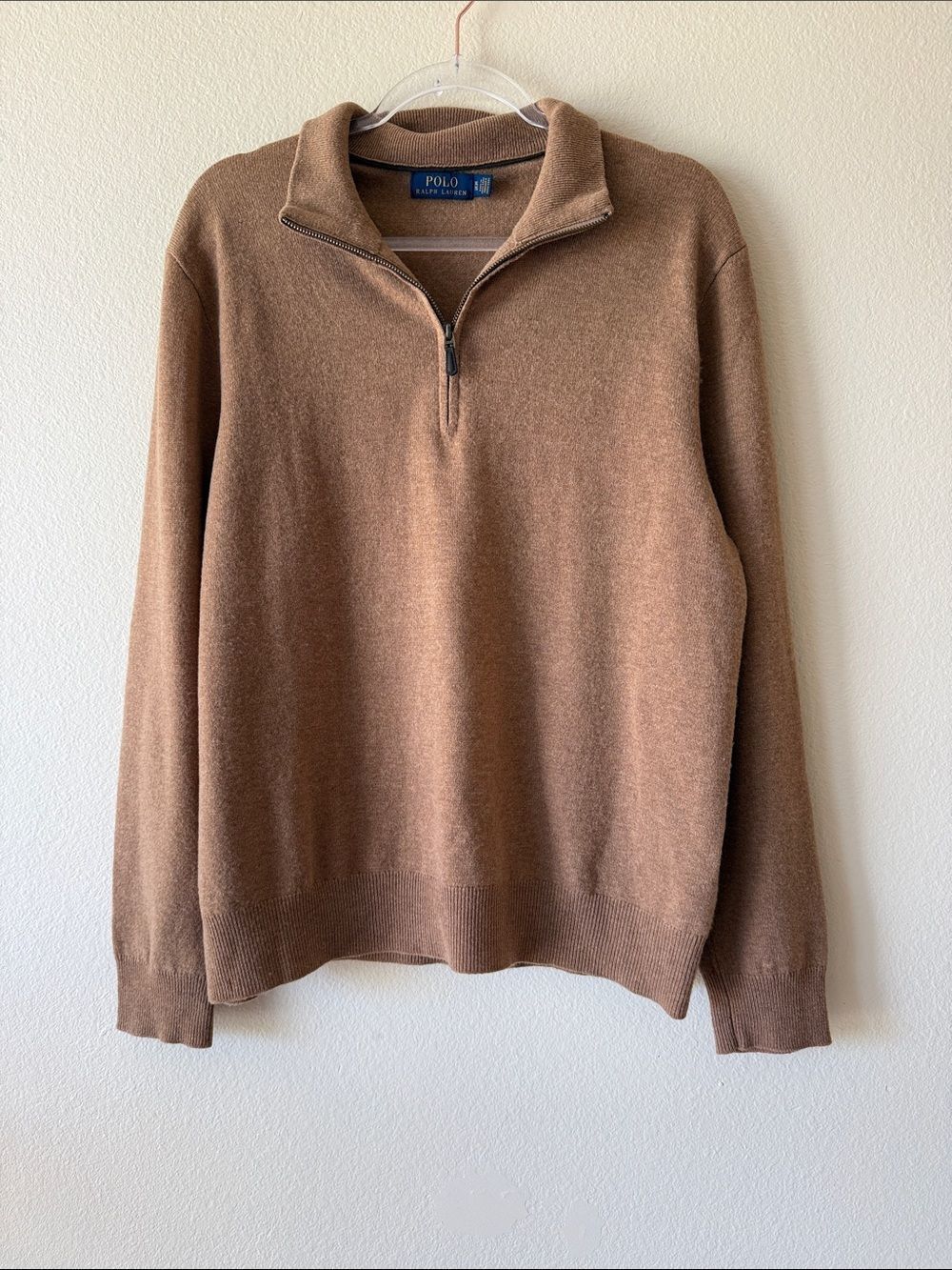 Polo Ralph Lauren 100% Wool Quarter Zip Sweater - Picture 2 of 9